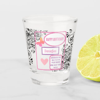 友人パーソナライズされたハッピーバースデーギフト ショットグラス