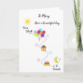 友人ファミリ名の追加ハッピーバースデーカード カード (正面)