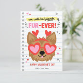 友人ファーエバードッグ子供の教室バレンタインカード 招待状 (スタンド正面)