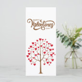 友人フラットカードにバレンタインの幸せ (スタンド正面)