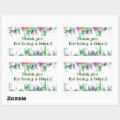 友人フローラgirlfriends bffありがとう 長方形シール (シート)