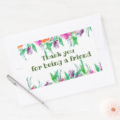 友人フローラgirlfriends bffありがとう 長方形シール (封筒)