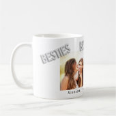 友人ホワイトシルバーのベスティーズBFFの写真 コーヒーマグカップ (左)