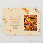 友人写真感謝祭招待状 招待状 (正面/裏面)