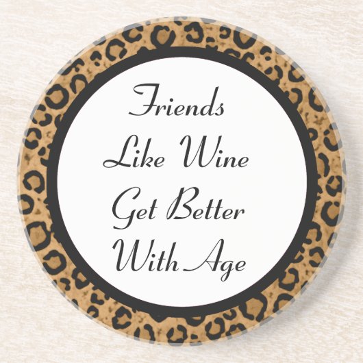友人及びワインのヒョウのコースター コースター (正面)