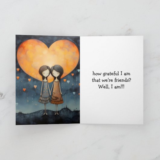 友人友情証 サンキューカード (内部)