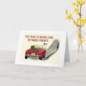 友人同士の道は長い誕生日 カード (黄色い花)