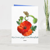 友人向けのポピーフィールド～カード サンキューカード (裏面)