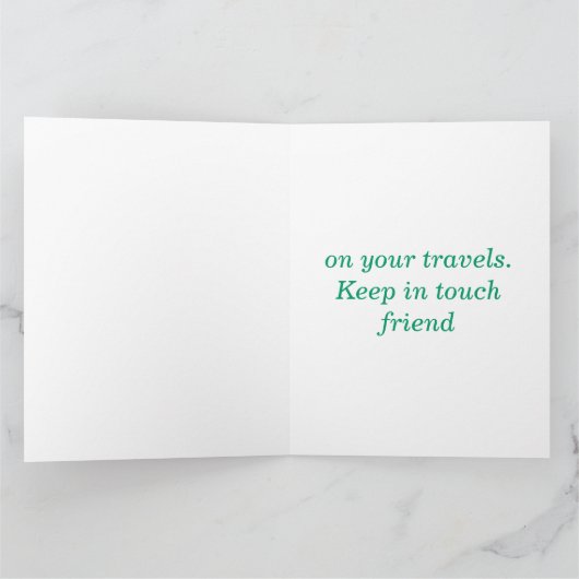 友人向けの福の引き回し – ビッググリーティングカード カード (内部)