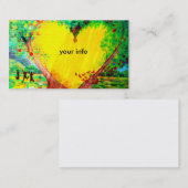 友人向け黄色ハート名刺 名刺 (正面/裏面)