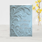 友人喪失悔やみや弔慰青い植物型枠 カード (黄色い花)