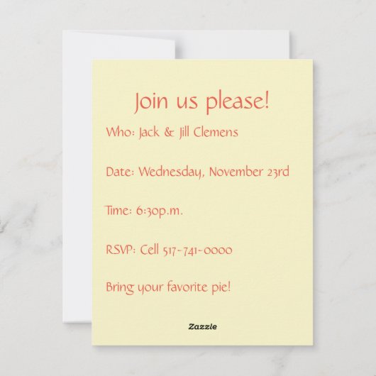 友人寄りディナー招待状|ひまわり シーズンカード (裏面)