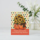 友人寄りディナー招待状|ひまわり シーズンカード (スタンド正面)