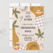 友人感謝祭のパーティーをしよう 招待状 (正面/裏面)