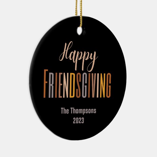 友人感謝祭パーティーの好意カスタム セラミックオーナメント (右)