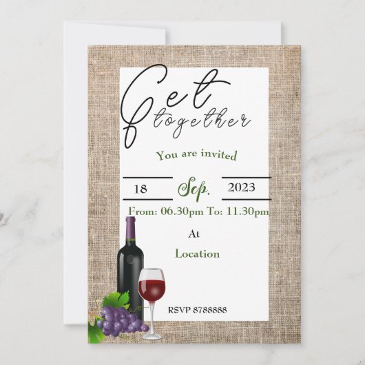 友人懇親会 招待状 (正面)