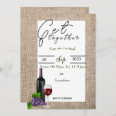 友人懇親会 招待状 (正面/裏面)