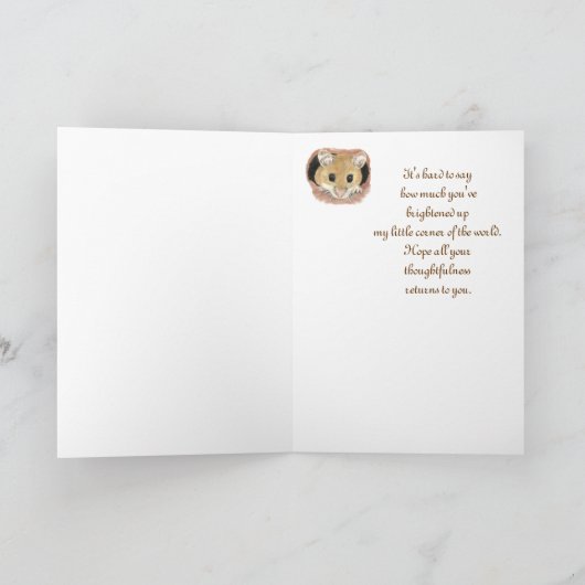 友人最高の誕生日マウスグリーティングカード カード (内部)