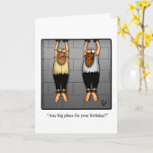 友人用おもしろい誕生日ユーモアカード カード (黄色い花)