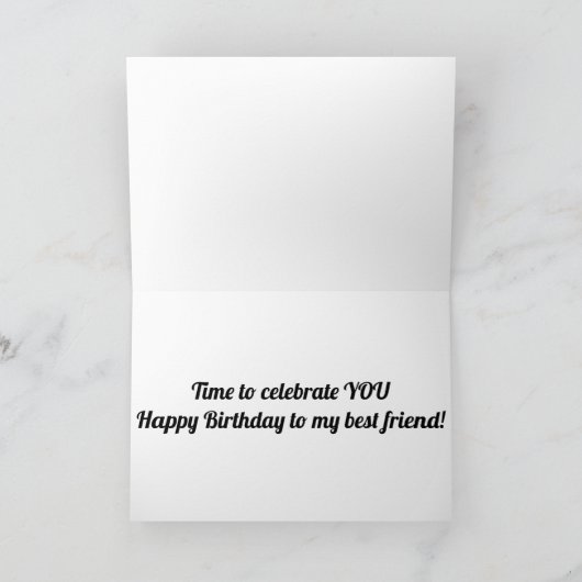 友人祝の最高の誕生日 カード (内部)