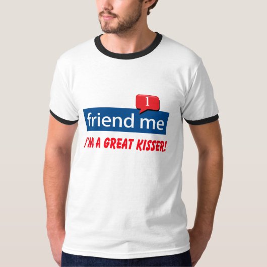 友人私私はすばらしいkisserです tシャツ (正面)