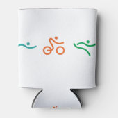 友人素晴らしや家族のためのトライアスロンのギフト… 缶クーラー (正面)