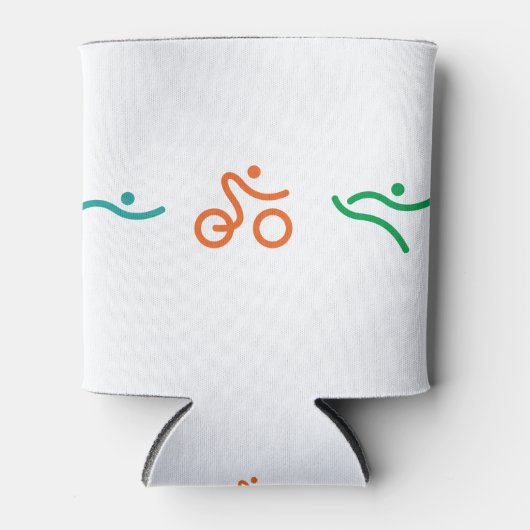 友人素晴らしや家族のためのトライアスロンのギフト… 缶クーラー (正面)