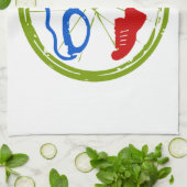 友人素晴らしや家族のためのトライアスロンの贈り物 キッチンタオル (折り畳み)