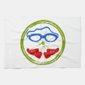 友人素晴らしや家族のためのトライアスロンの贈り物 キッチンタオル (横)