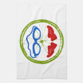 友人素晴らしや家族のためのトライアスロンの贈り物 キッチンタオル (縦)