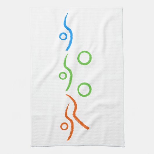 友人素晴らしや家族のためのトライアスロンの贈り物 キッチンタオル (縦)