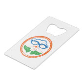 友人素晴らしや家族のためのトライアスロンの贈り物 クレジットカード栓抜き (正面アングル)