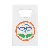 友人素晴らしや家族のためのトライアスロンの贈り物 クレジットカード栓抜き (裏面)