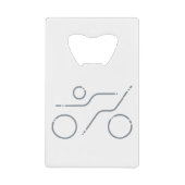 友人素晴らしや家族のためのトライアスロンの贈り物 クレジットカード栓抜き (正面)