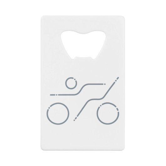 友人素晴らしや家族のためのトライアスロンの贈り物 クレジットカード栓抜き (正面)