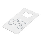 友人素晴らしや家族のためのトライアスロンの贈り物 クレジットカード栓抜き (裏面アングル)