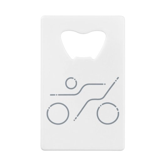 友人素晴らしや家族のためのトライアスロンの贈り物 クレジットカード栓抜き (裏面)