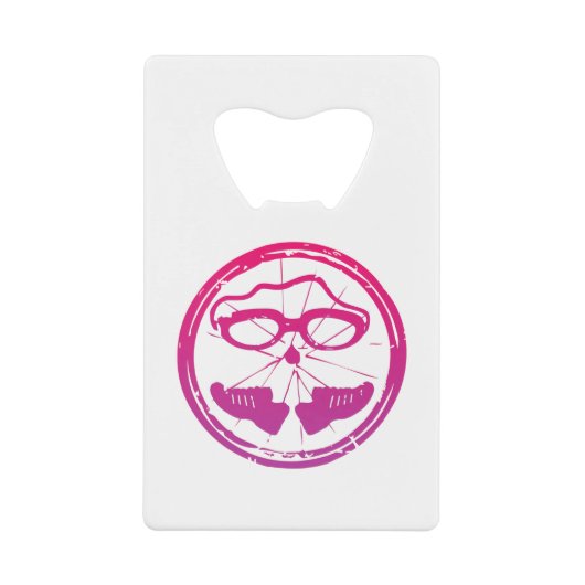 友人素晴らしや家族のためのトライアスロンの贈り物 クレジットカード栓抜き (正面)