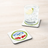 友人素晴らしや家族のためのトライアスロンの贈り物 コースター (右側)