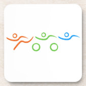 友人素晴らしや家族のためのトライアスロンの贈り物 コースター (正面)