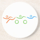 友人素晴らしや家族のためのトライアスロンの贈り物 コースター (正面)