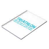 友人素晴らしや家族のためのトライアスロンの贈り物 ノートブック (左側)