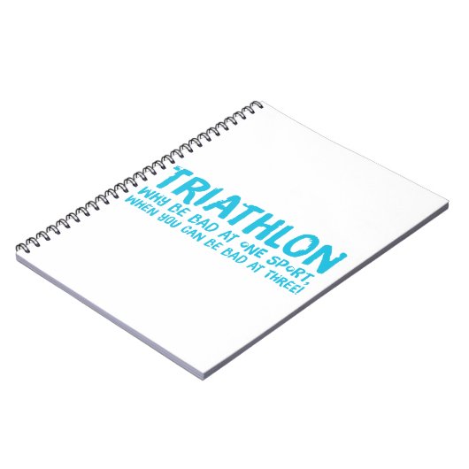 友人素晴らしや家族のためのトライアスロンの贈り物 ノートブック (左側)