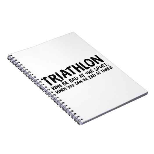 友人素晴らしや家族のためのトライアスロンの贈り物 ノートブック (右側)