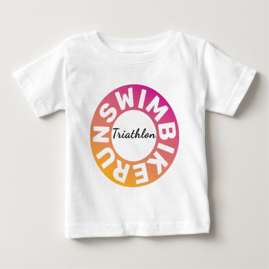 友人素晴らしや家族のためのトライアスロンの贈り物 ベビーTシャツ (正面)