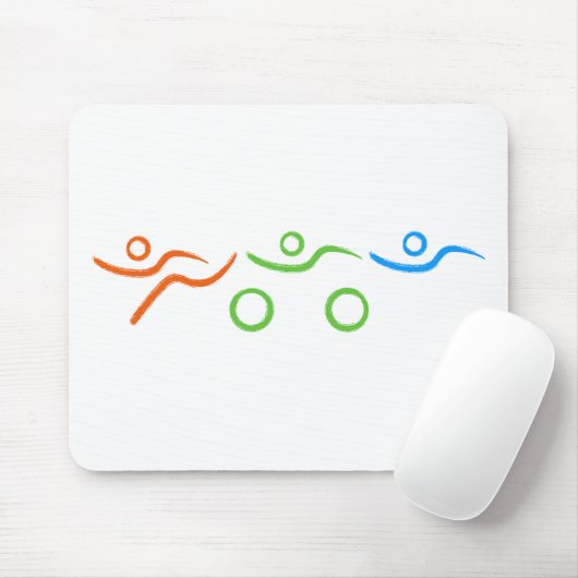 友人素晴らしや家族のためのトライアスロンの贈り物 マウスパッド (マウス)