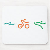 友人素晴らしや家族のためのトライアスロンの贈り物 マウスパッド (正面)