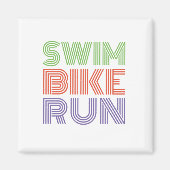 友人素晴らしや家族のためのトライアスロンの贈り物 マグネット (正面)