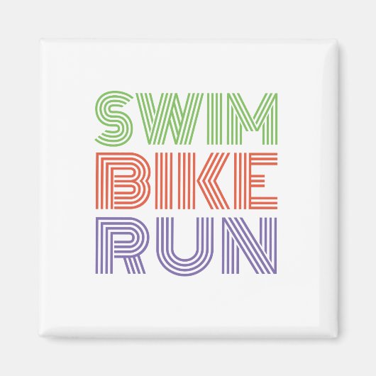 友人素晴らしや家族のためのトライアスロンの贈り物 マグネット (正面)