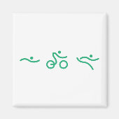 友人素晴らしや家族のためのトライアスロンの贈り物 マグネット (正面)